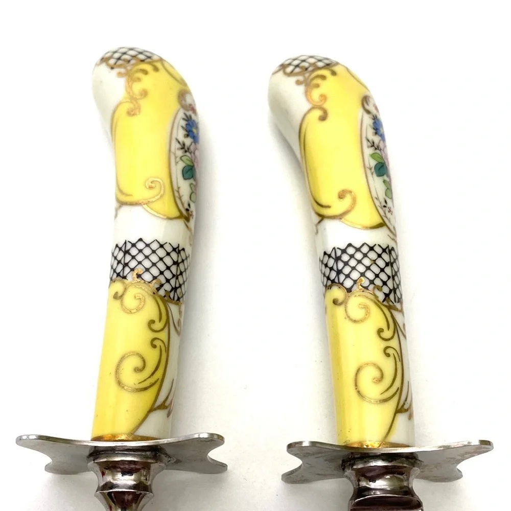 Judson Forged Stainless/Bone China 2-Piece Carving Set Vintage